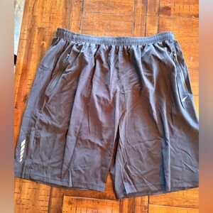 Men's Black Athletic Shorts with Zipper Pockets